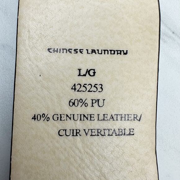 Chinese Laundry Brown Leather Wide Belt Large (L) Textured Boho ✨ - Picture 7 of 14